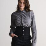 Waistband Shirt In Grey Corduroy