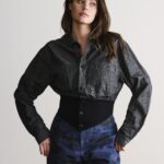 Waistband Shirt In Grey Hemp