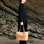 Zeta Cork Vegan Tote In Beige