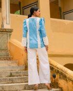 Chambray Imogen Blouse With Pin-Tuck Detail - Image 5