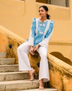 Chambray Imogen Blouse With Pin-Tuck Detail - Image 2