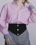 Waistband Shirt In Pink Cotton - Image 3