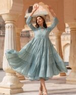 Ocean Mist Xenia Cotton Voile Dress