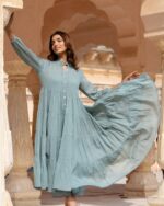 Ocean Mist Xenia Cotton Voile Dress - Image 6