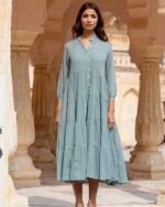 Ocean Mist Xenia Cotton Voile Dress - Image 5