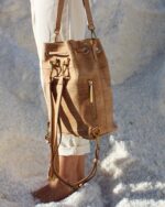 Gamma Handcrafted Cork Vegan Convertible Bucket Backpack - Image 3