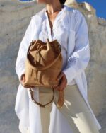 Gamma Handcrafted Cork Vegan Convertible Bucket Backpack