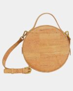 Handcrafted Cork Vegan Round Shoulder Bag - Image 3