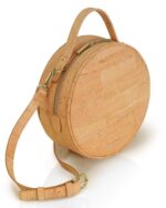 Handcrafted Cork Vegan Round Shoulder Bag - Image 5