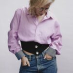Waistband Shirt In Pink Cotton