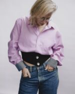 Waistband Shirt In Pink Cotton
