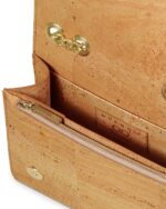 Handcrafted Cork Vegan Crossbody Bag In Beige - Image 4