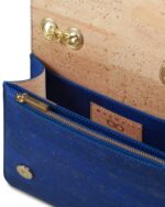 Alpha Handcrafted Cork Vegan Crossbody Bag Navy - Image 4