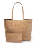Zeta Cork Vegan Tote In Beige - Image 11