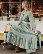 Ocean Mist Xenia Cotton Voile Dress - Image 7