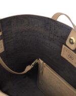 Zeta Cork Vegan Tote In Beige - Image 7