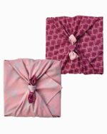Furoshiki Burgundy & Blush Pink Double Sided Pack Of 4 - Image 2