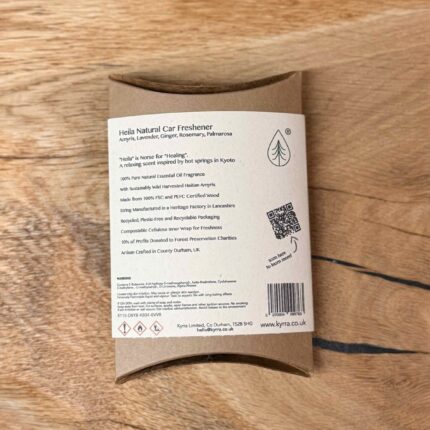 heila car fragrance back of packaging