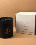Reykr candle and packaging