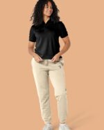 Embroidered P Joggers In Organic Cotton - Image 6