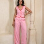 Blush Stripe Trousers