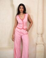 Blush Stripe Trousers - Image 4
