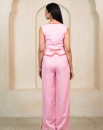 Blush Stripe Waistcoat - Image 5