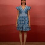 Indigo Tropic Mini Dress