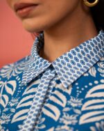 Indigo Tropic Shirt Dress - Image 3