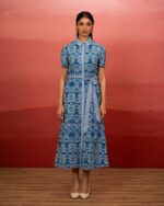 Indigo Tropic Shirt Dress - Image 2