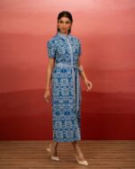 Indigo Tropic Shirt Dress - Image 4