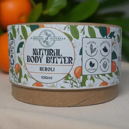 Natural Neroli Body Butter with delicate floral aroma for deep skin nourishment