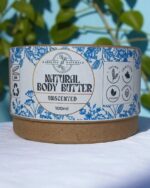 Unscented Natural Body Butter for sensitive dry skin in zero-waste biodegradable packaging