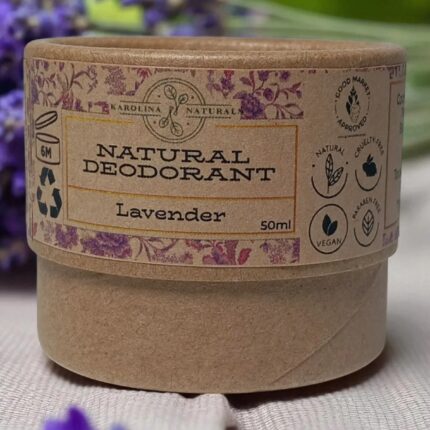 Karolina Naturals – Natural Lavender Deodorant Calming lavender aroma with soothing natural ingredients.