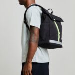 Lars Roll Backpack Black Lime