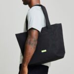 Strata Tote Bag Black Lime