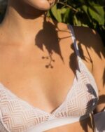 Dawa White Triangle Bra In Recycled Lace - Image 3