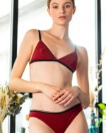 Laïta Triangle Bra In Deep Red