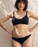 Mei Black Bralette In Organic Cotton