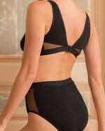 Onyx Black Bra In Recycled Tulle - Image 2