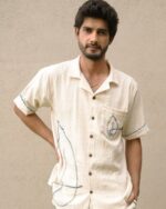 Nariyal Kala Cotton Hand-Block Print Shirt