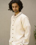 Sagwan Unisex Jacket In Kala Cotton With Dabu Hand-Block Print - Image 3