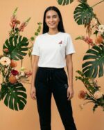 Embroidered Flamingo T-Shirt - Image 4