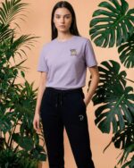 Embroidered Leopard T-Shirt In Lavender - Image 5