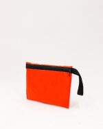 Alice Folding Pouch In Upcycled Ferry Life Raft Fabric Orange - Image 2