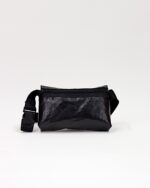 Bede Sling Bag In Decommissioned Ferry Life Raft Fabric Black - Image 7