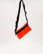 Bede Sling Bag In Decommissioned Ferry Life Raft Fabric Orange - Image 2