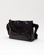 Bianca Compact Crossbody Bag In Reclaimed Life Raft Fabric Black - Image 4