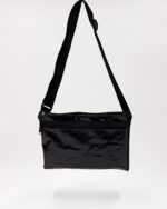 Bianca Compact Crossbody Bag In Reclaimed Life Raft Fabric Black - Image 2