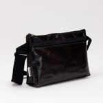 Bianca Compact Crossbody Bag In Reclaimed Life Raft Fabric Black